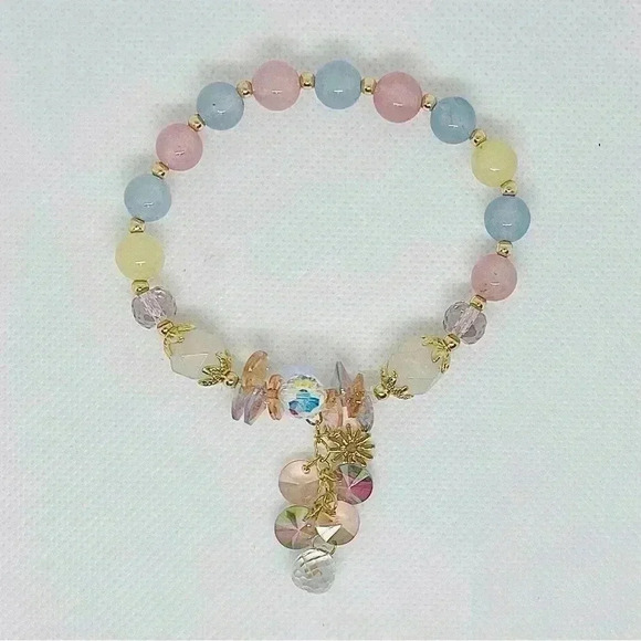Flower Charm Crystal Bracelet - Picture 3 of 11